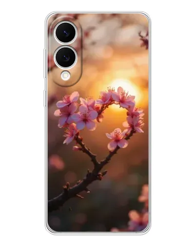 Чехол для Samsung Galaxy S25 Edge с картинкой «Розовый цвет сердце на фоне заката» Чехол для Samsung Galaxy S25 Edge с картинкой «Розовый цвет сердце на фоне заката»