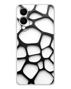 Чехол для Samsung Galaxy S25 Edge с картинкой «Белая объемная сетка» Чехол для Samsung Galaxy S25 Edge с картинкой «Белая объемная сетка»
