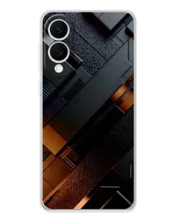 Чехол для Samsung Galaxy S25 Edge с картинкой «Черные геометрические блоки»