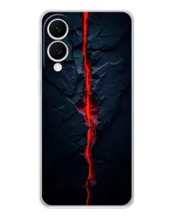 Чехол для Samsung Galaxy S25 Edge с картинкой «Kрасная лавовая трещина»