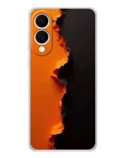 Чехол для Samsung Galaxy S25 Edge с картинкой «Оранжевый разлом»