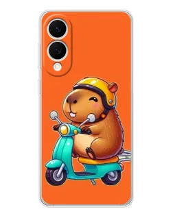 Чехол для Samsung Galaxy S25 Edge с картинкой «Капибара на скутере»