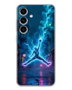 Чехол для Samsung Galaxy S25 FE с картинкой «Jordan Gold Jumpman»