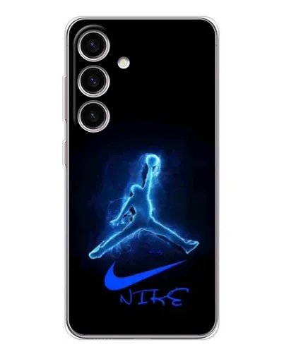 Чехол для Samsung Galaxy S25 FE с картинкой «Jordan Neon Blue»