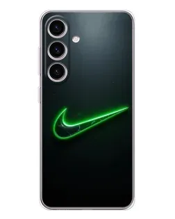 Чехол для Samsung Galaxy S25 FE с картинкой «Неоновый контур Nike»