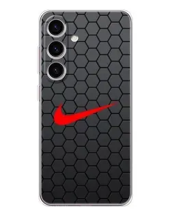 Чехол для Samsung Galaxy S25 FE с картинкой «Nike — карбоновая сетка»