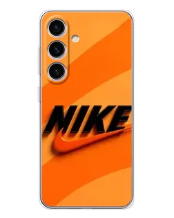 Чехол для Samsung Galaxy S25 FE с картинкой «Оранжевый драйв Nike»