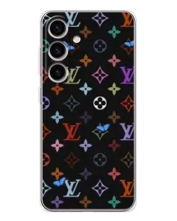 Чехол для Samsung Galaxy S25 FE с картинкой «Цветная монограмма LV»