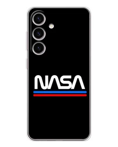 Чехол для Samsung Galaxy S25 FE с картинкой «NASA — классика Red Blue»