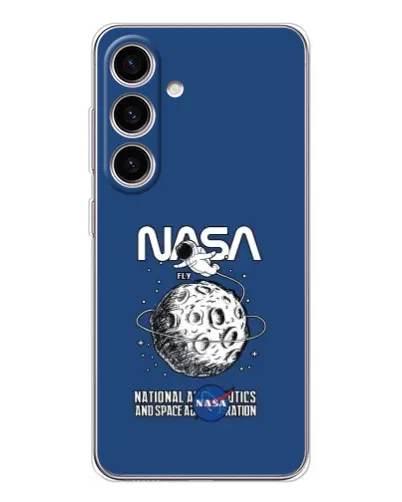 Чехол для Samsung Galaxy S25 FE с картинкой «NASA — лунная миссия»