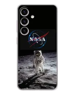 Чехол для Samsung Galaxy S25 FE с картинкой «Астронавт на Луне»