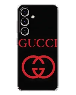 Чехол для Samsung Galaxy S25 FE с картинкой «Gucci — красный логотип»