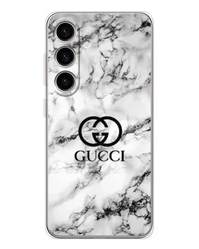 Чехол для Samsung Galaxy S25 FE с картинкой «Gucci — мраморный шик»