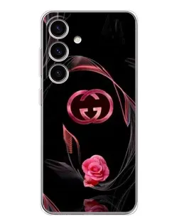 Чехол для Samsung Galaxy S25 FE с картинкой «Gucci — неоновая роза»