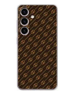 Чехол для Samsung Galaxy S25 FE с картинкой «Gucci — золотые диагонали»