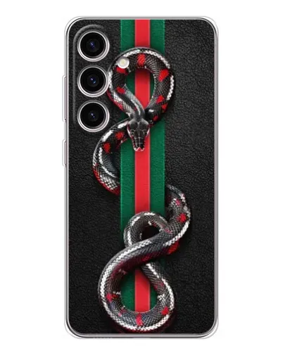 Чехол для Samsung Galaxy S25 FE с картинкой «Gucci — змея на полосе» Чехол для Samsung Galaxy S25 FE с картинкой «Gucci — змея на полосе»