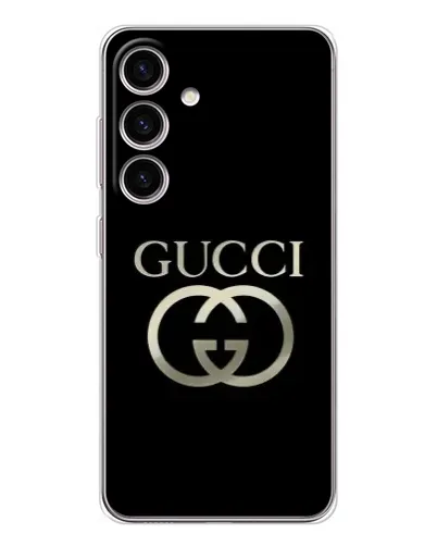 Чехол для Samsung Galaxy S25 FE с картинкой «Gucci — золото на черном» Чехол для Samsung Galaxy S25 FE с картинкой «Gucci — золото на черном»