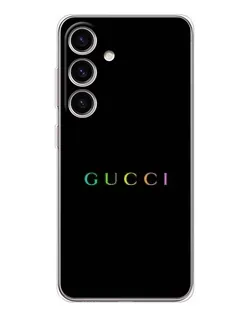 Чехол для Samsung Galaxy S25 FE с картинкой «Gucci — неоновый минимализм»