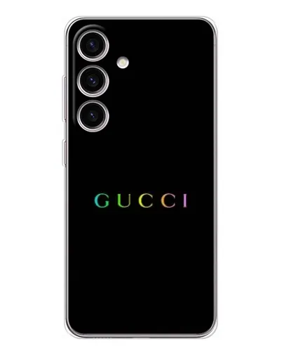 Чехол для Samsung Galaxy S25 FE с картинкой «Gucci — неоновый минимализм» Чехол для Samsung Galaxy S25 FE с картинкой «Gucci — неоновый минимализм»