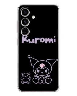 Чехол для Samsung Galaxy S25 FE с картинкой «Kuromi — черный минимализм»