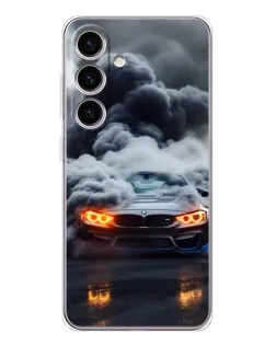 Чехол для Samsung Galaxy S25 FE с картинкой «BMW в дыму»