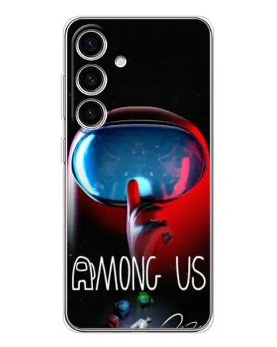 Чехол для Samsung Galaxy S25 FE с картинкой «Красный импостер — макро» Чехол для Samsung Galaxy S25 FE с картинкой «Красный импостер — макро»