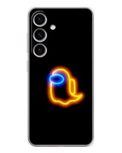 Чехол для Samsung Galaxy S25 FE с картинкой «Among Us неоновое сияние»