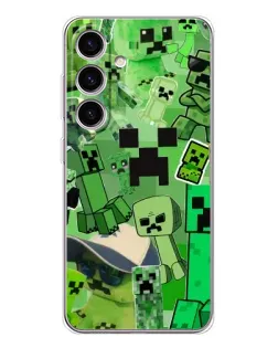 Чехол для Samsung Galaxy S25 FE с картинкой «Криперы Minecraft»