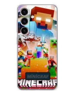 Чехол для Samsung Galaxy S25 FE с картинкой «Minecraft герои игры»