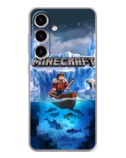 Чехол для Samsung Galaxy S25 FE с картинкой «Minecraft ледяной мир»