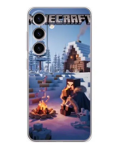 Чехол для Samsung Galaxy S25 FE с картинкой «Зимний Minecraft» Чехол для Samsung Galaxy S25 FE с картинкой «Зимний Minecraft»