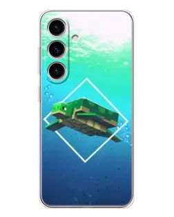 Чохол для Samsung Galaxy S25 FE з картинкою «Черепаха Minecraft»