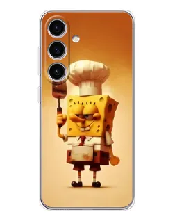 Чехол для Samsung Galaxy S25 FE с картинкой «Губка Боб повар»