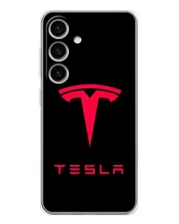 Чехол для Samsung Galaxy S25 FE с картинкой «Tesla Red Logo» Чехол для Samsung Galaxy S25 FE с картинкой «Tesla Red Logo»