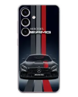 Чехол для Samsung Galaxy S25 FE с картинкой «Mercedes — белый карбон»