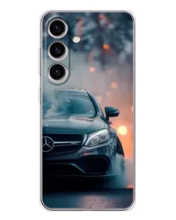 Чехол для Samsung Galaxy S25 FE с картинкой «Mercedes — ночной город»