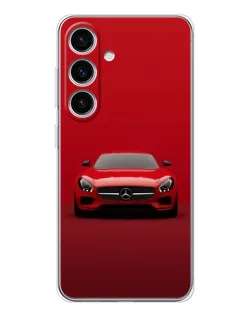 Чехол для Samsung Galaxy S25 FE с картинкой «Красный Mercedes AMG»