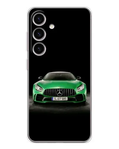 Чехол для Samsung Galaxy S25 FE с картинкой «Mercedes — неоновый лого»