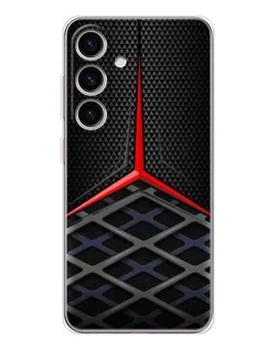 Чехол для Samsung Galaxy S25 FE с картинкой «Mercedes Carbon Grid»