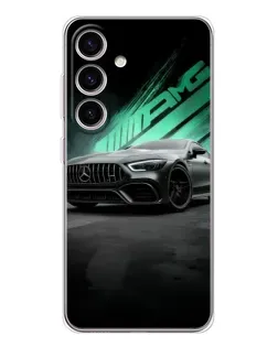Чехол для Samsung Galaxy S25 FE с картинкой «Темный Mercedes AMG»