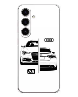Чехол для Samsung Galaxy S25 FE с картинкой «Audi — контрастный дизайн»