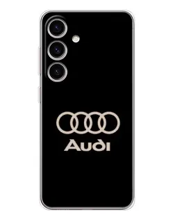 Чехол для Samsung Galaxy S25 FE с картинкой «Audi — золотой логотип»