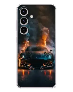 Чехол для Samsung Galaxy S25 FE с картинкой «Lamborghini дымная эстетика»