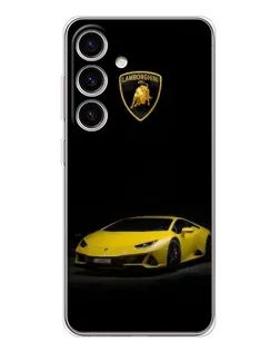 Чехол для Samsung Galaxy S25 FE с картинкой «Lamborghini желтый акцент»