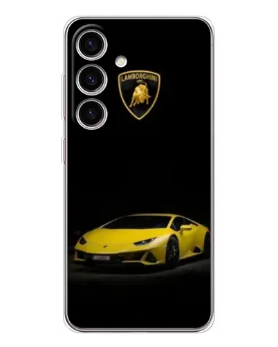 Чехол для Samsung Galaxy S25 FE с картинкой «Lamborghini желтый акцент»