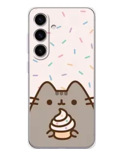Чехол для Samsung Galaxy S25 FE с картинкой «Пушин с кексом»