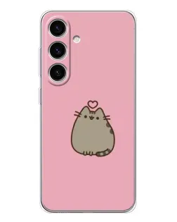Чехол для Samsung Galaxy S25 FE с картинкой «Pusheen сердце»