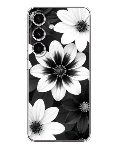 Чехол для Samsung Galaxy S25 FE с картинкой «Монохромные астры»