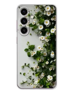 Чехол для Samsung Galaxy S25 FE с картинкой «Ветка мелких белых цветов»