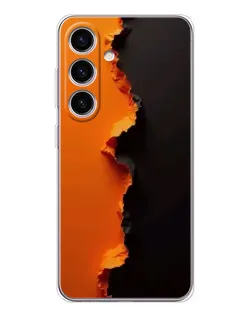 Чехол для Samsung Galaxy S25 FE с картинкой «Оранжевый разлом»